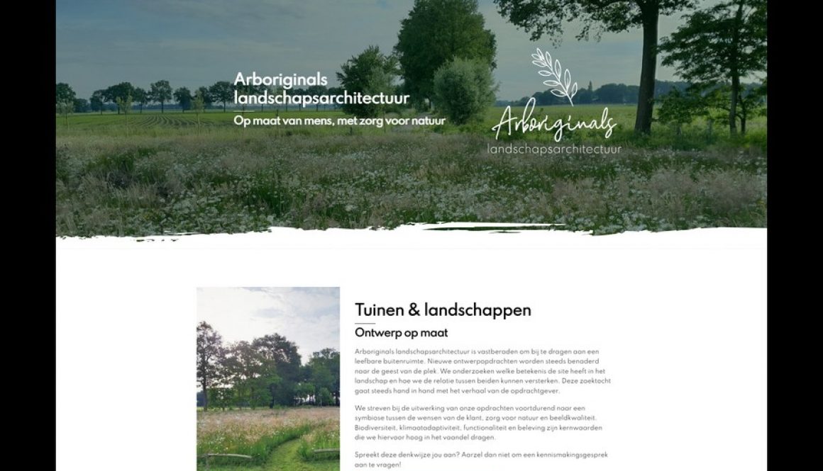 Bekijk de website van Arboriginals Landschap - Portfolio item van Nick Suy Webdesign