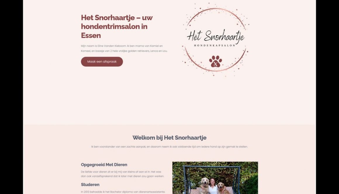 Bekijk de website van Het Snorhaartje - Portfolio item van Nick Suy Webdesign