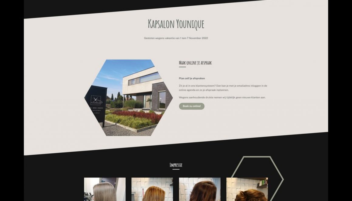 Bezoek de website van Kapsalon Younique - Een realisatie van Nick Suy Webdesign