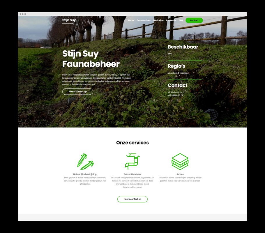 Bekijk de website van Stijn Suy - Portfolio Item van Nick Suy Webdesign