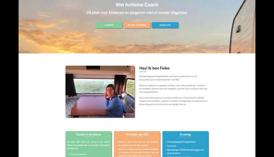 Bezoek de website van Wei Coach -Een realisatie van Nick Suy Webdesign
