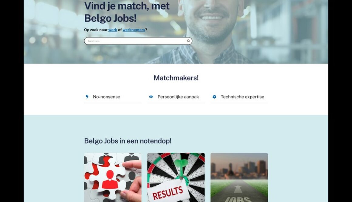 Belgo Jobs - Een website van Nick Suy Webdesign