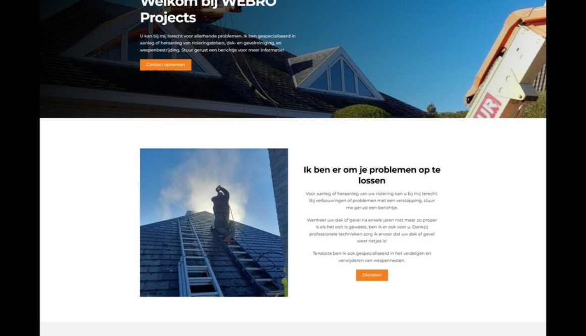 WEBRO Projects - Een website laten maken door Nick Suy Webdesign