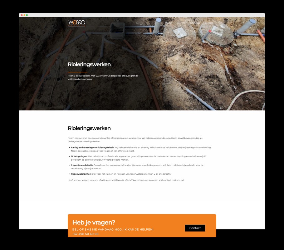 WEBRO Projects - Je diensten op je website door Nick Suy Webdesign
